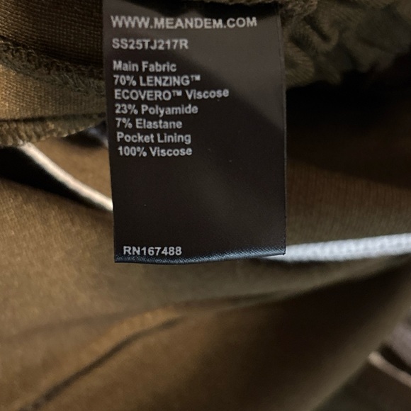 ME+EM Women’s Convertible Side Stripe Pants Size 2 Reg Deep Autumn Olive NWOT - Picture 9 of 10